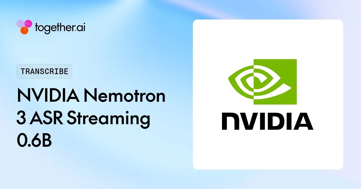 NVIDIA Nemotron 3 ASR Streaming 0.6B: Pricing, Benchmarks & Docs Pricing