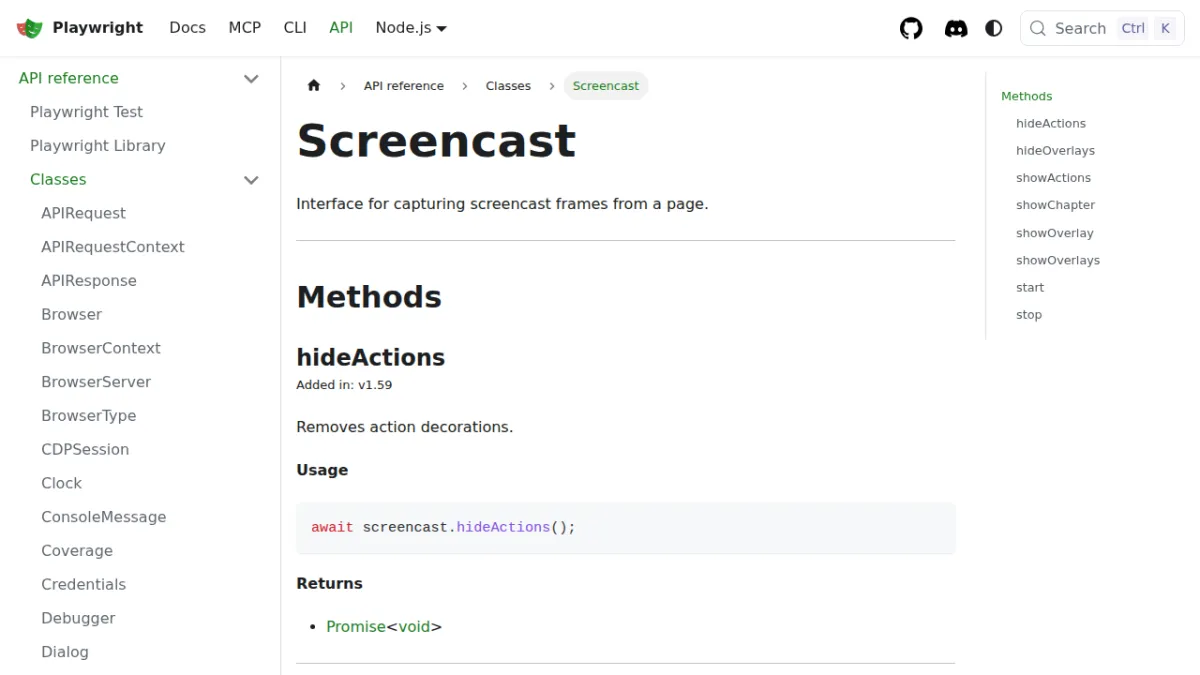 Screencast | Playwright