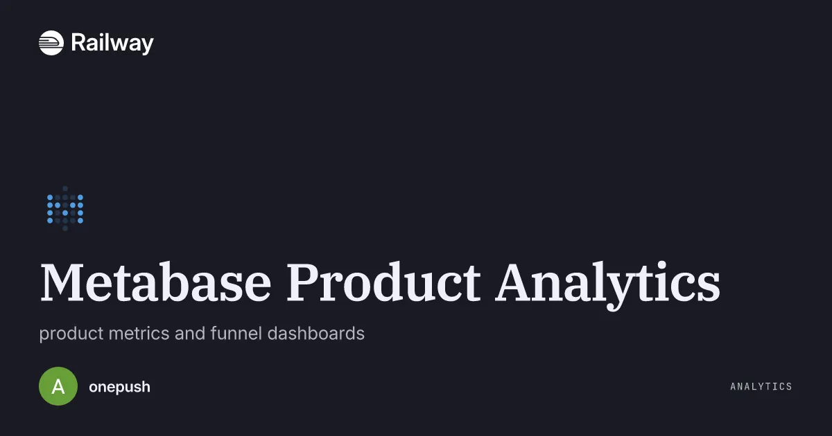 Deploy & Host Metabase Product Analytics