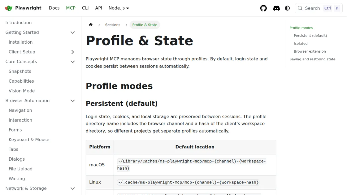 Profile & State