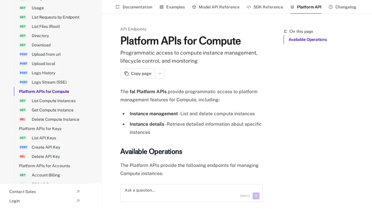 Platform APIs for Compute - fal