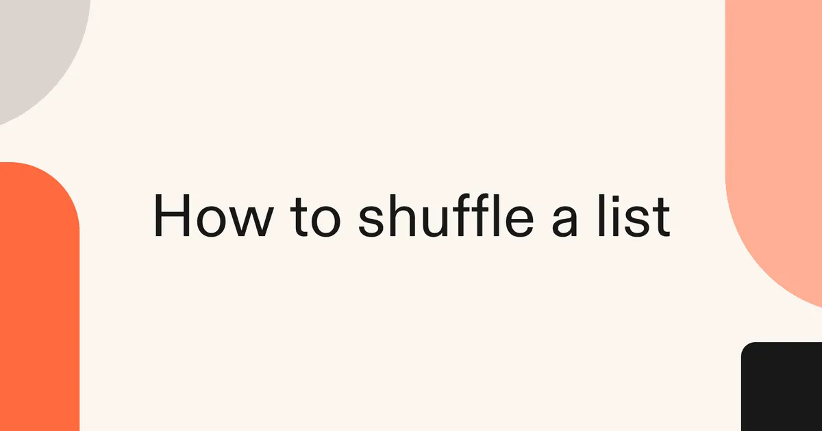 How to shuffle a list in Python