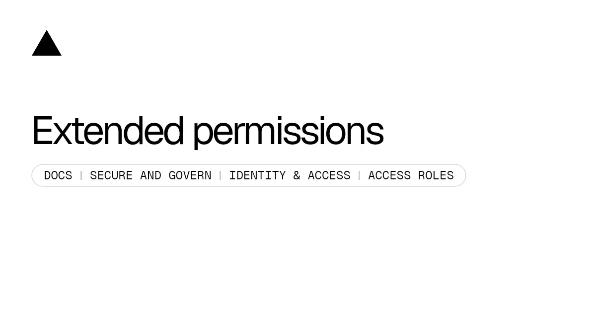 Extended permissions