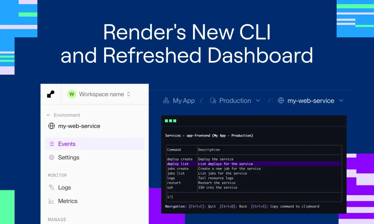 Introducing Render's New CLI and Refreshed Dashboard