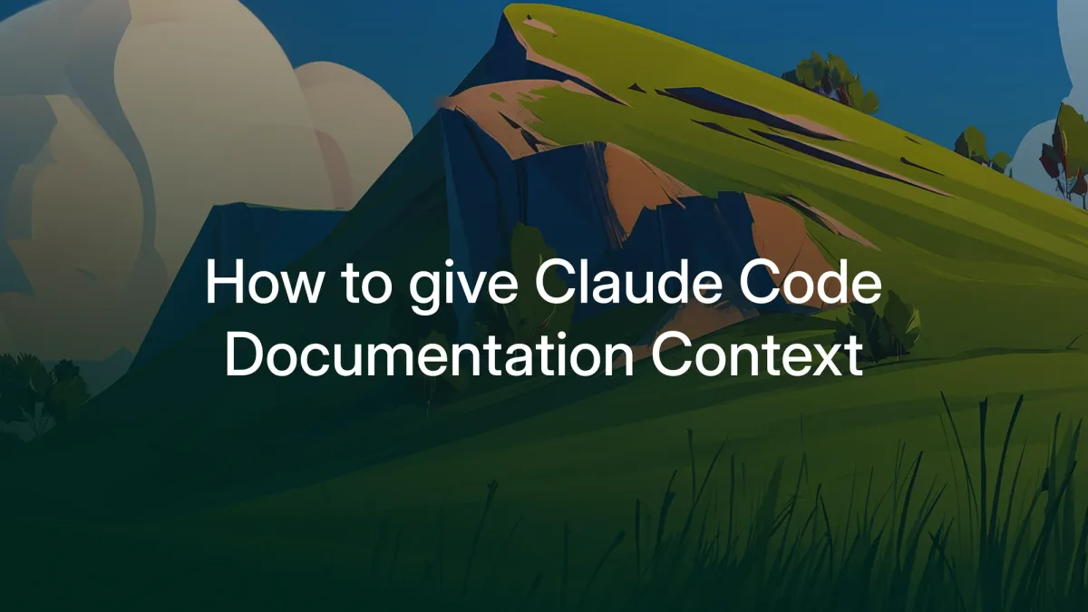 How to give Claude Code up-to-date documentation context