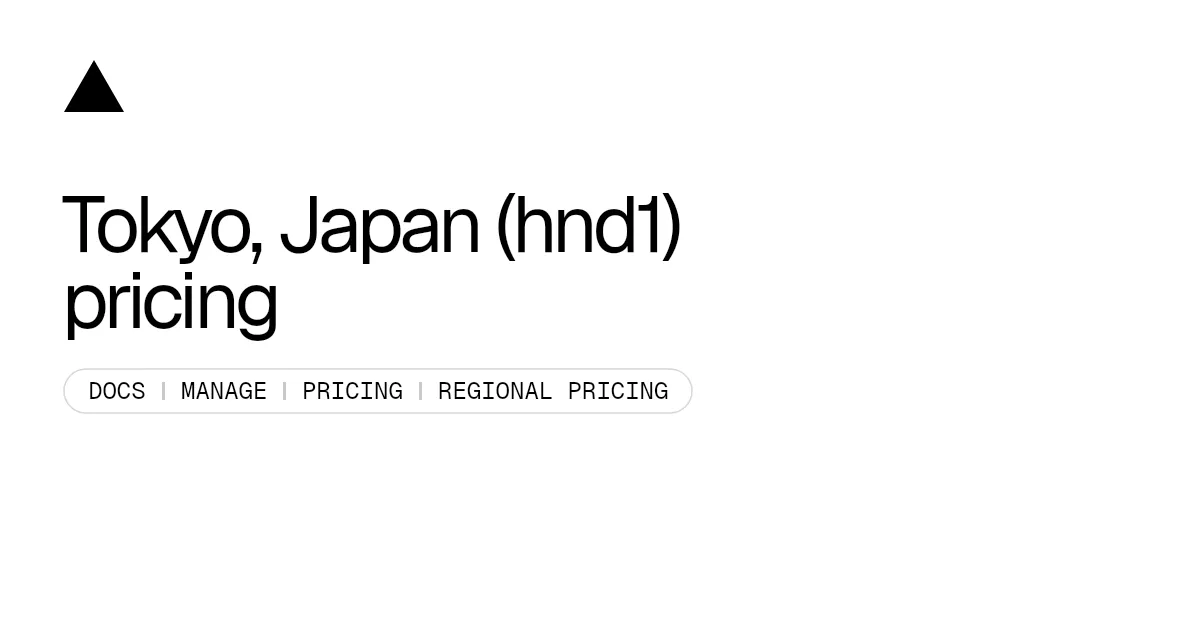 Tokyo, Japan (hnd1) pricing