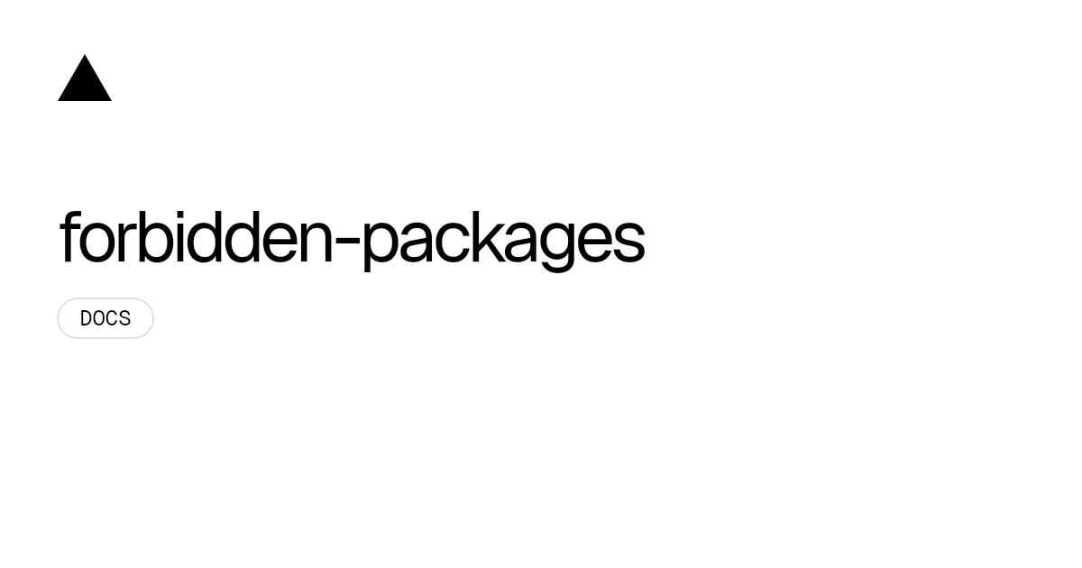 forbidden-packages