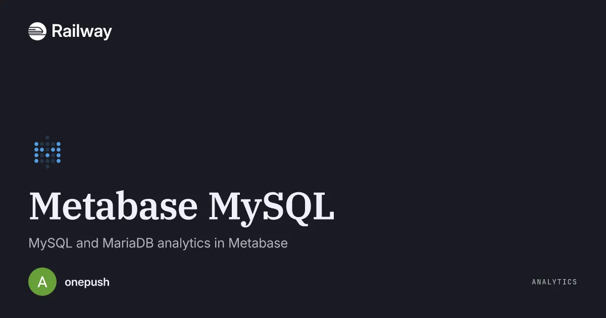 Deploy & Host Metabase MySQL