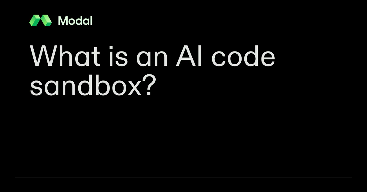 What is an AI code sandbox?