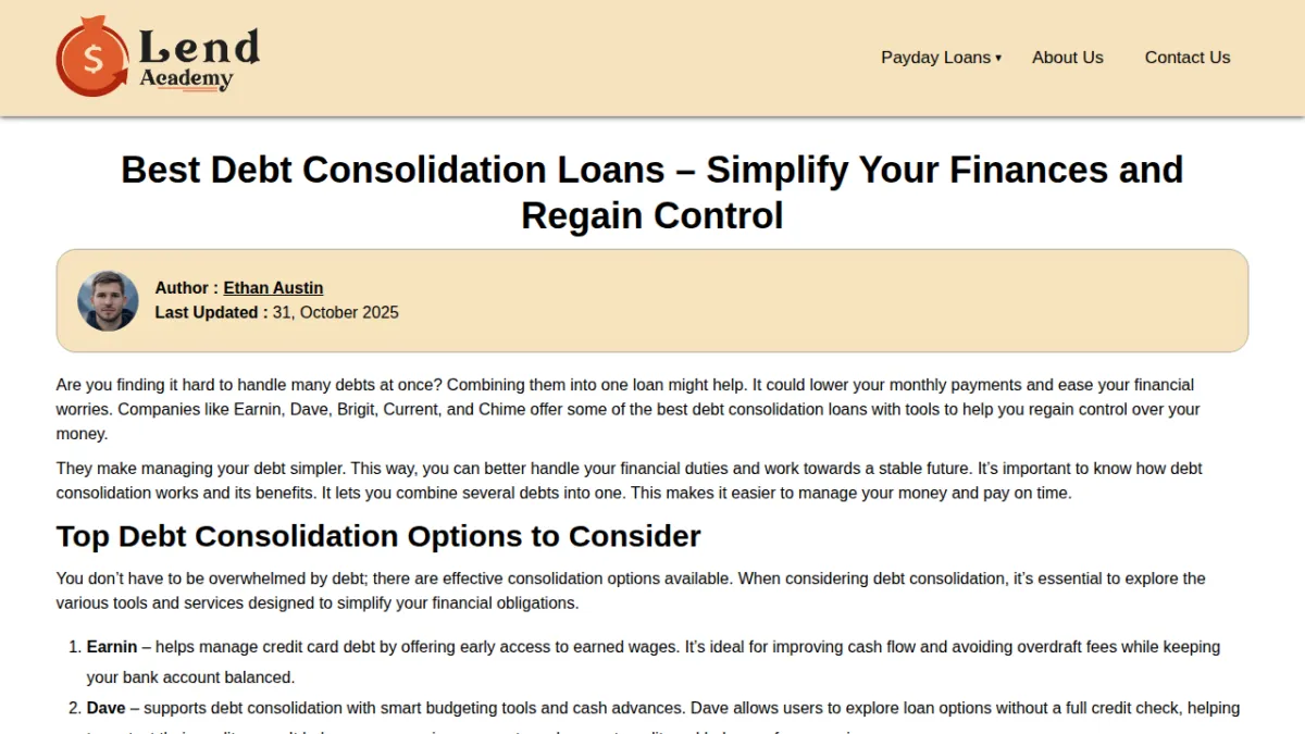 Best Debt Consolidation Loans: Simplify Finances Today.