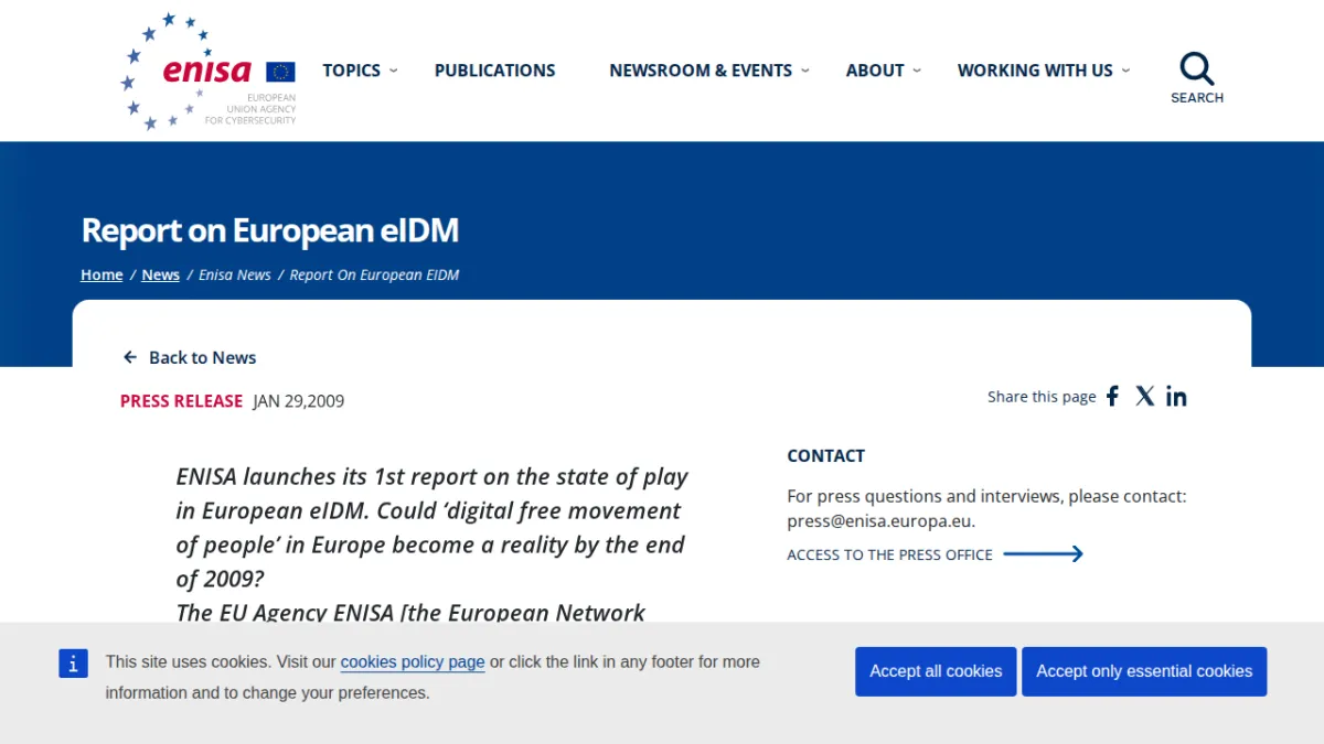 Report on European eIDM