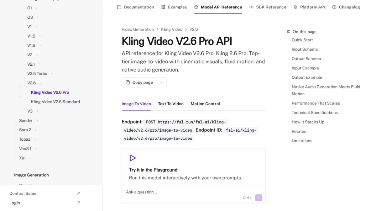 Kling Video V2.6 Pro API - fal