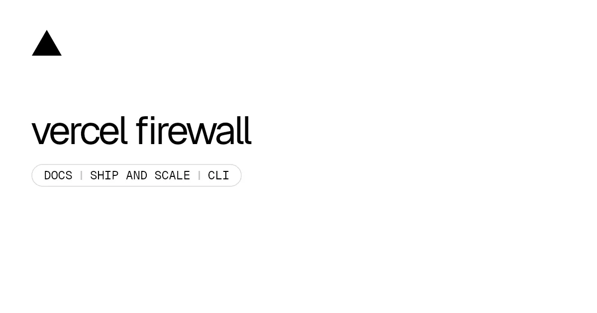 vercel firewall