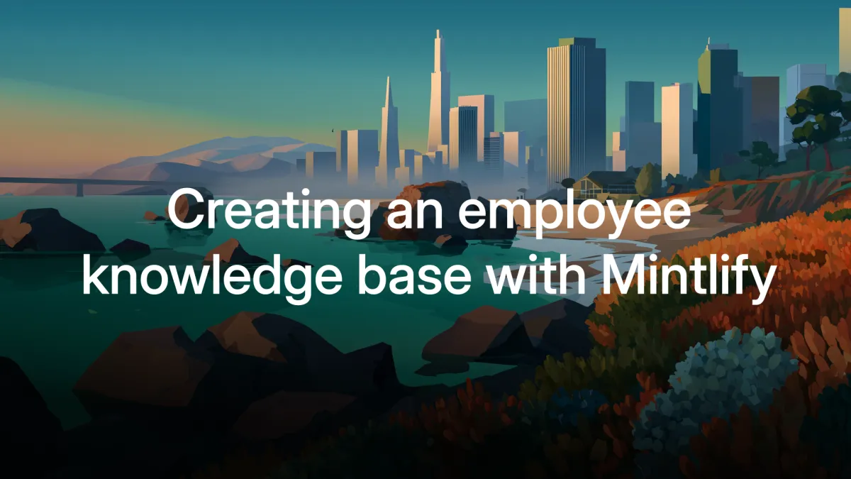 Creating an employee knowledge base with Mintlify