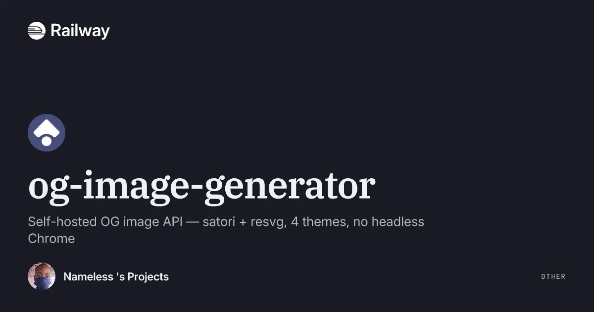 Deploy & Host og-image-generator