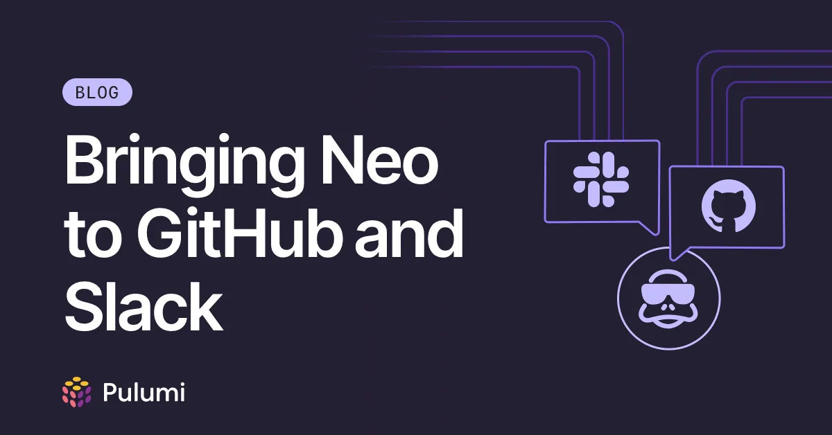 Bringing Neo to GitHub and Slack