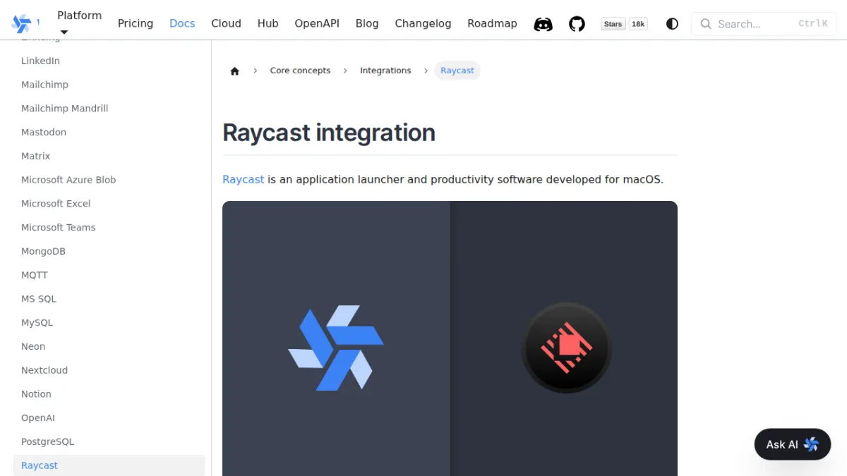 Raycast integration