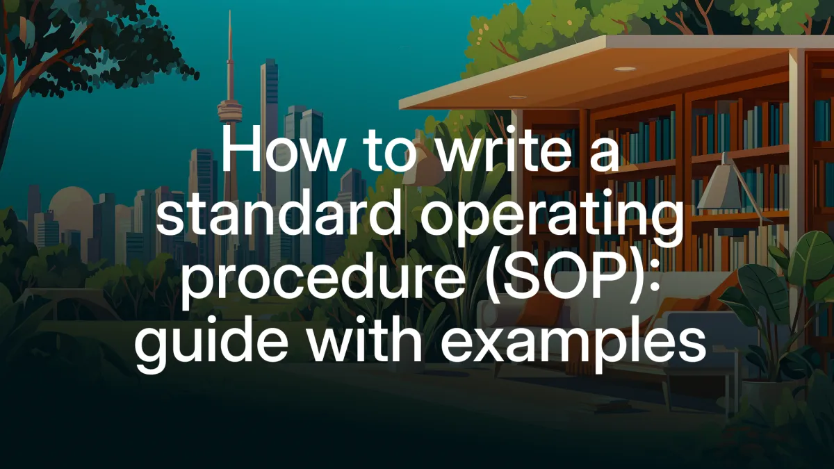 How to write a standard operating procedure (SOP) + examples