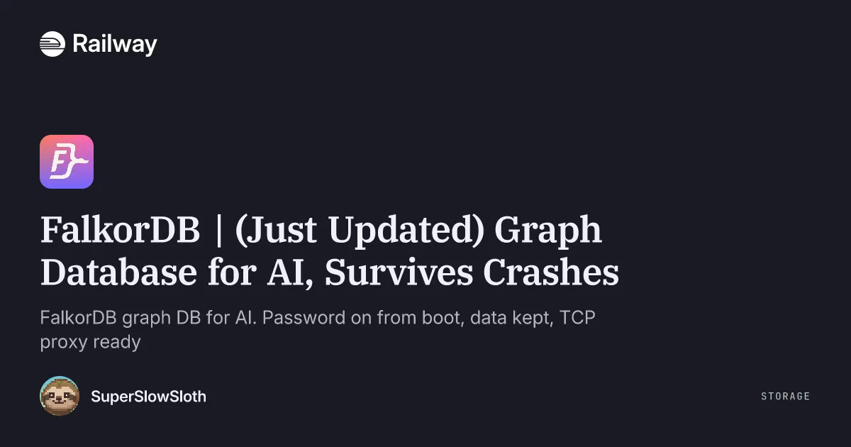 (Just Updated) Graph Database for AI, Survives Crashes
