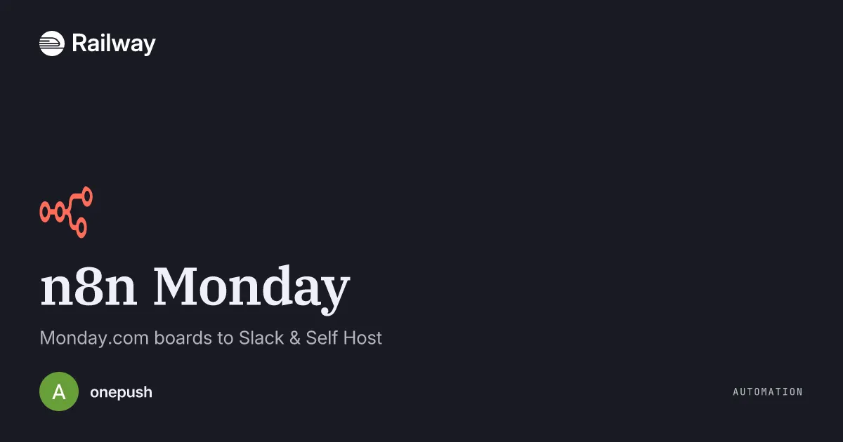 Deploy & Host n8n Monday