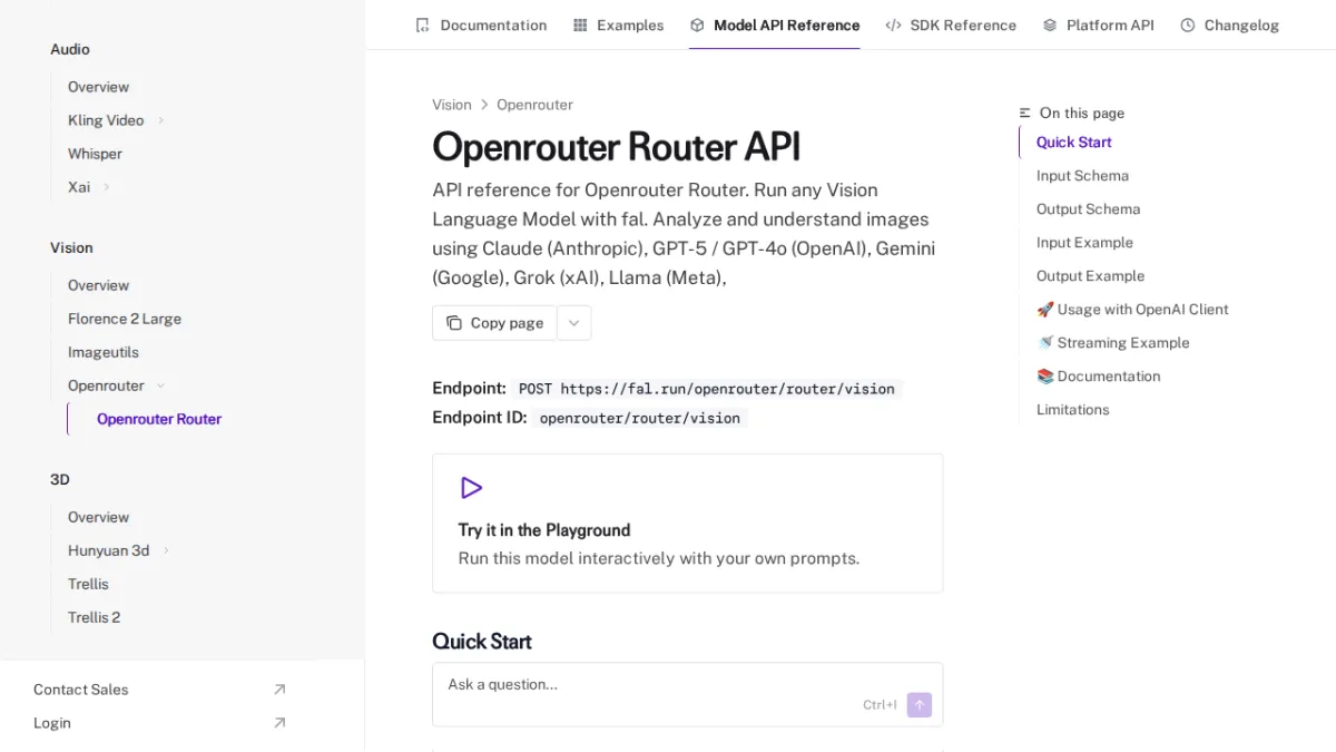 Openrouter Router API - fal