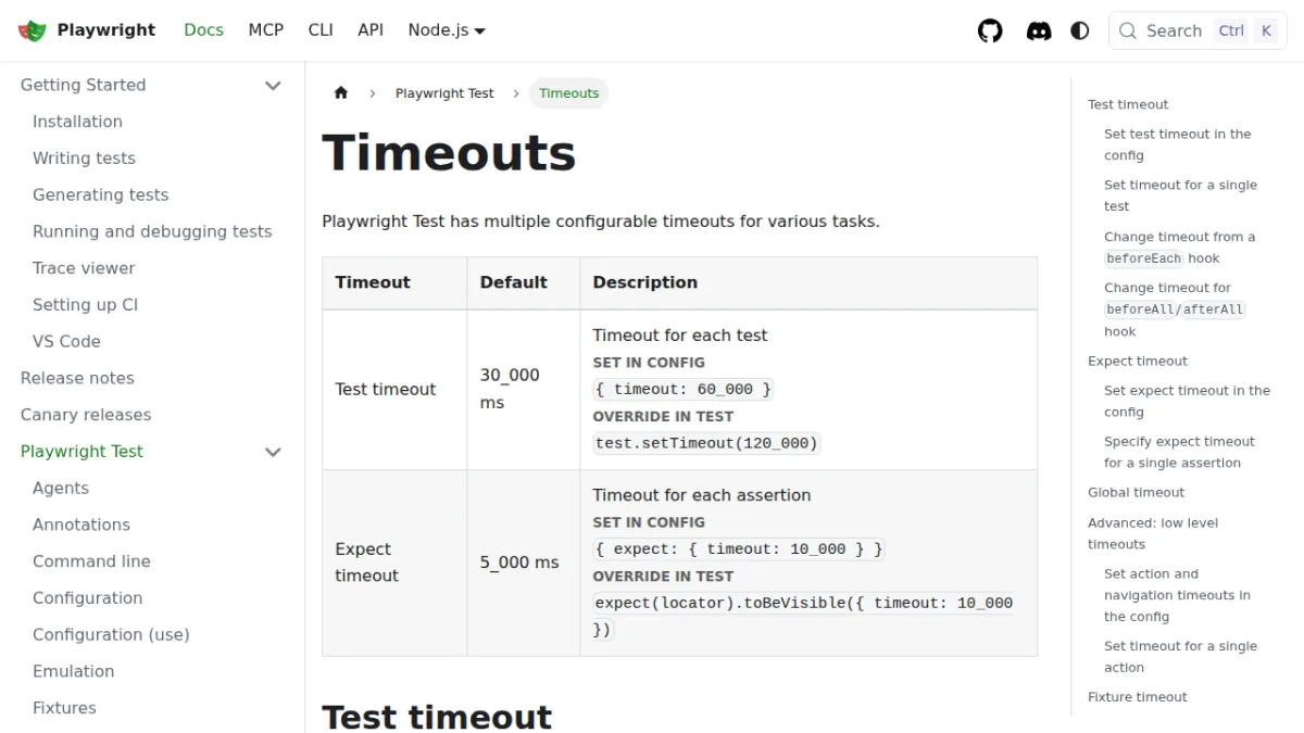 Timeouts | Playwright