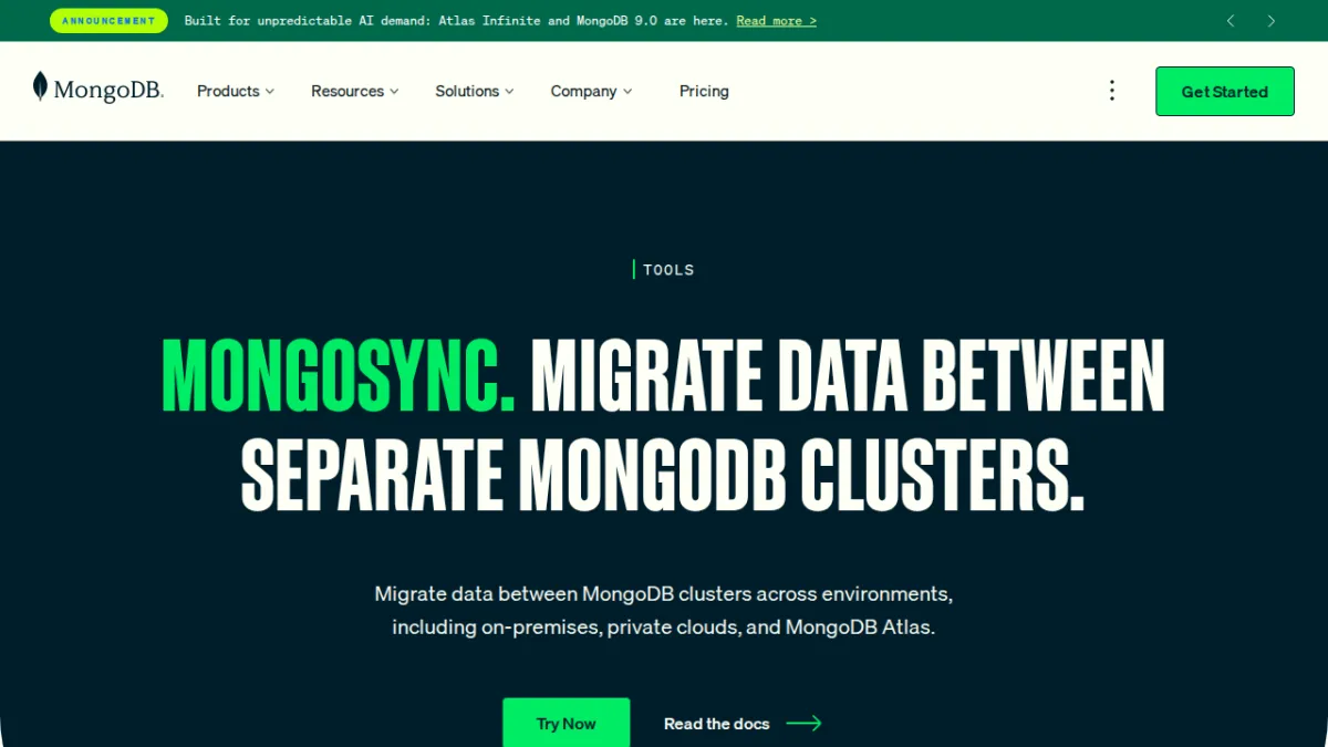 Mongosync for Cluster-to-Cluster Sync