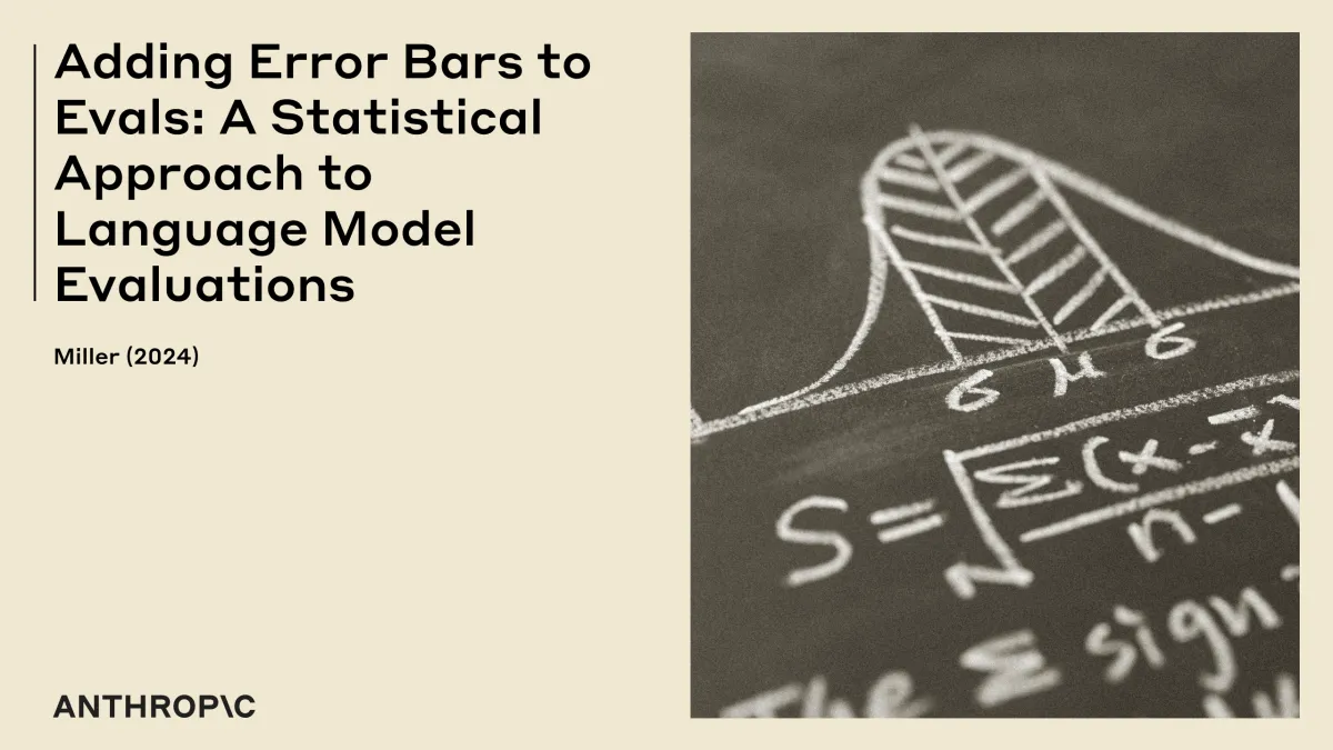 A statistical approach to model evaluations