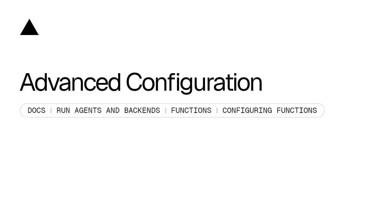 Advanced Configuration