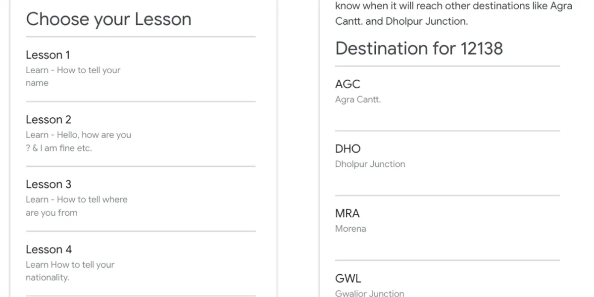 Listing
