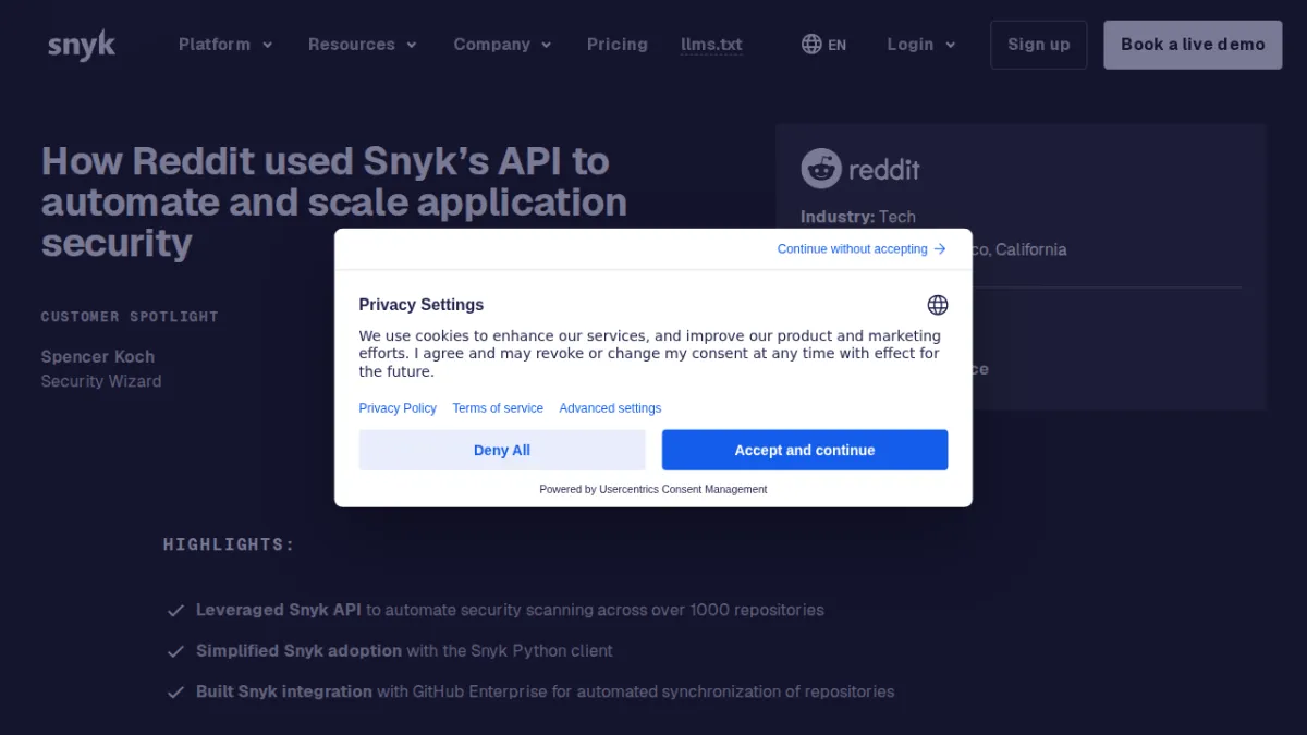 How Reddit used Snyk’s API to automate and scale application security