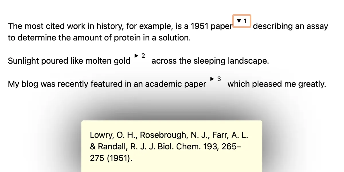 A (terrible?) way to do footnotes in HTML