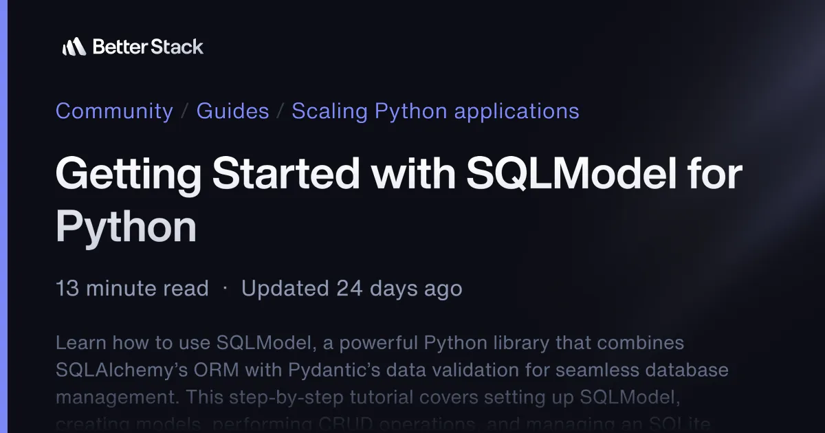 with SQLModel for Python