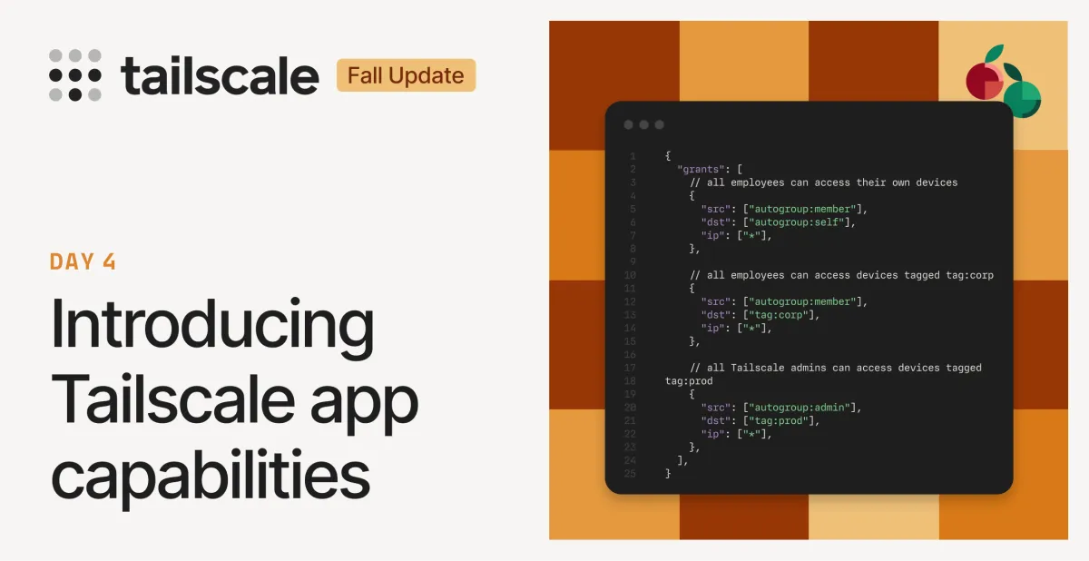 Use grants with standard HTTP headers: Tailscale app capabilities
