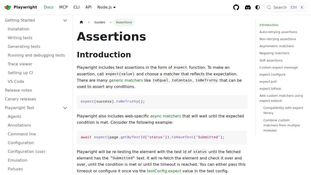 Assertions | Playwright