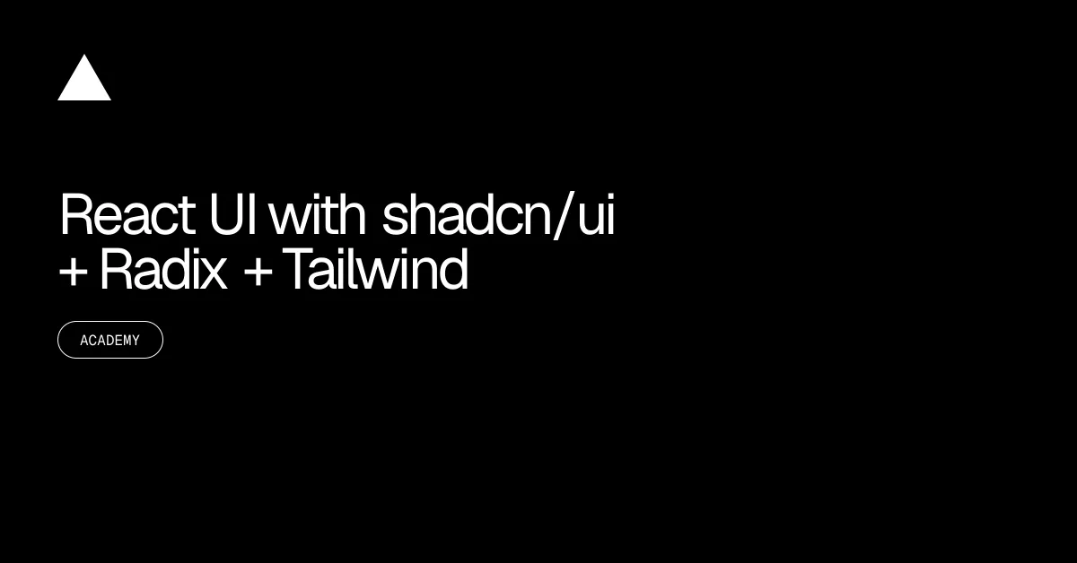 React UI with shadcn/ui + Radix + Tailwind