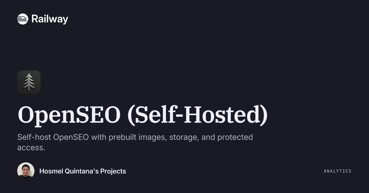 Deploy & Host OpenSEO (Self-Hosted)