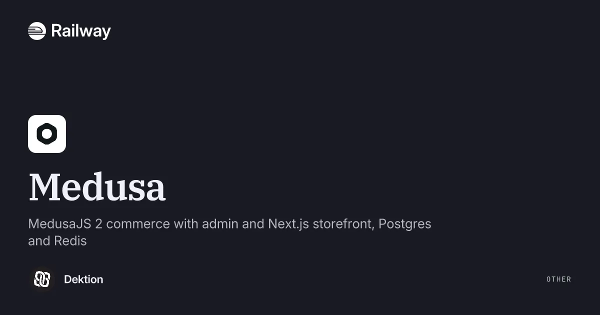 Deploy & Host Medusa