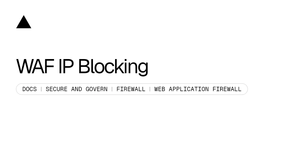 WAF IP Blocking