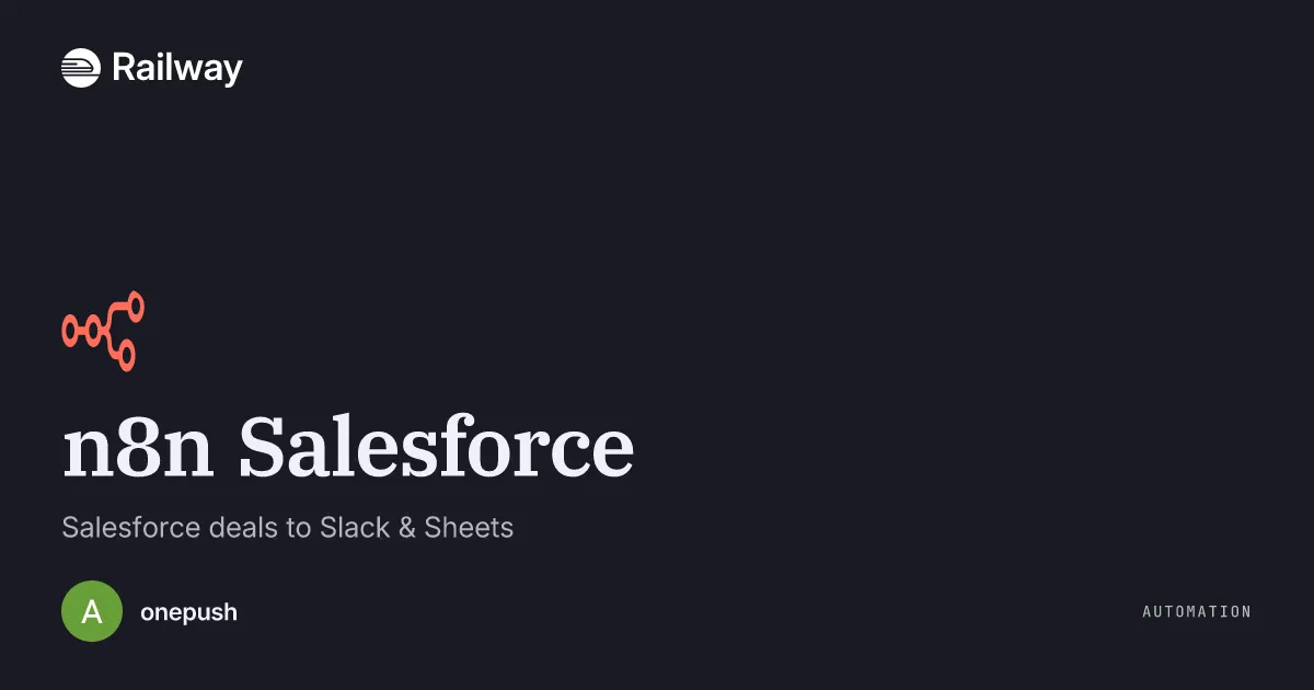 Deploy & Host n8n Salesforce