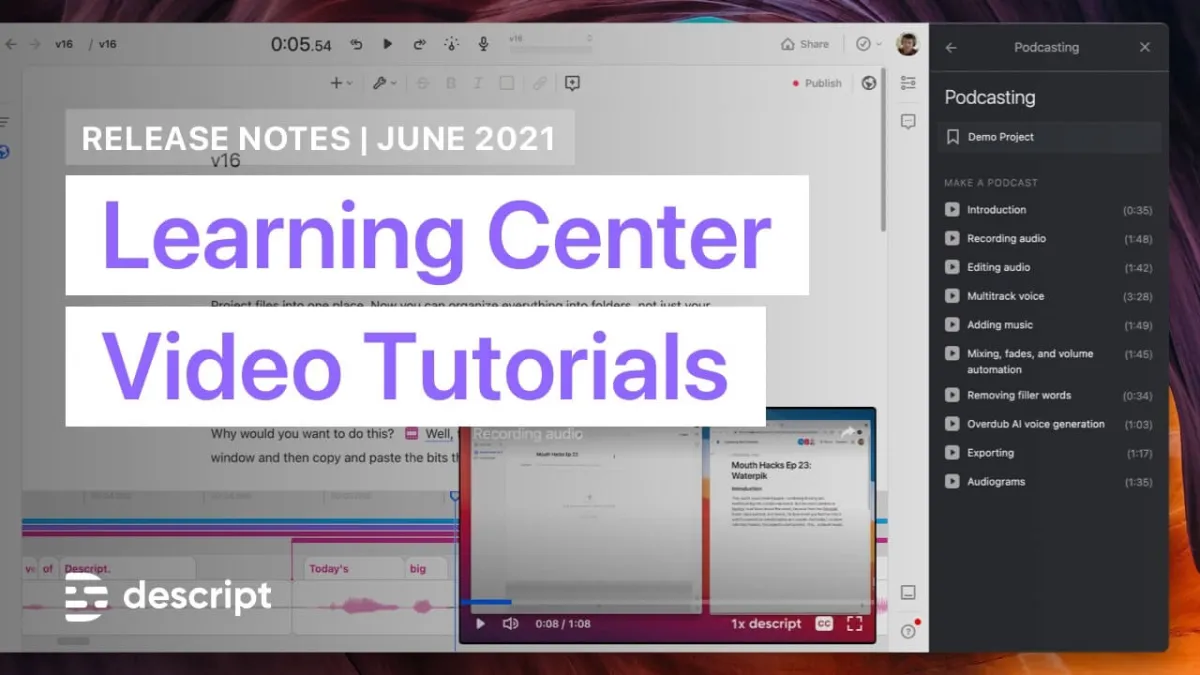 New: Learning Center