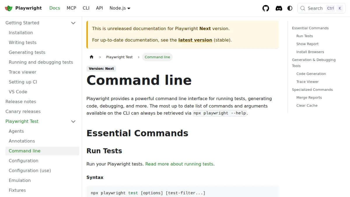 Command line
