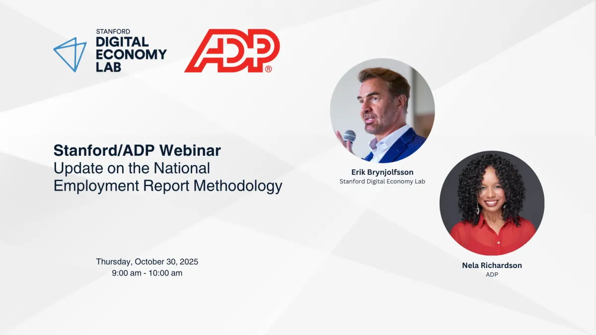 Stanford/ADP Webinar: Update on the National Employment Report Methodology