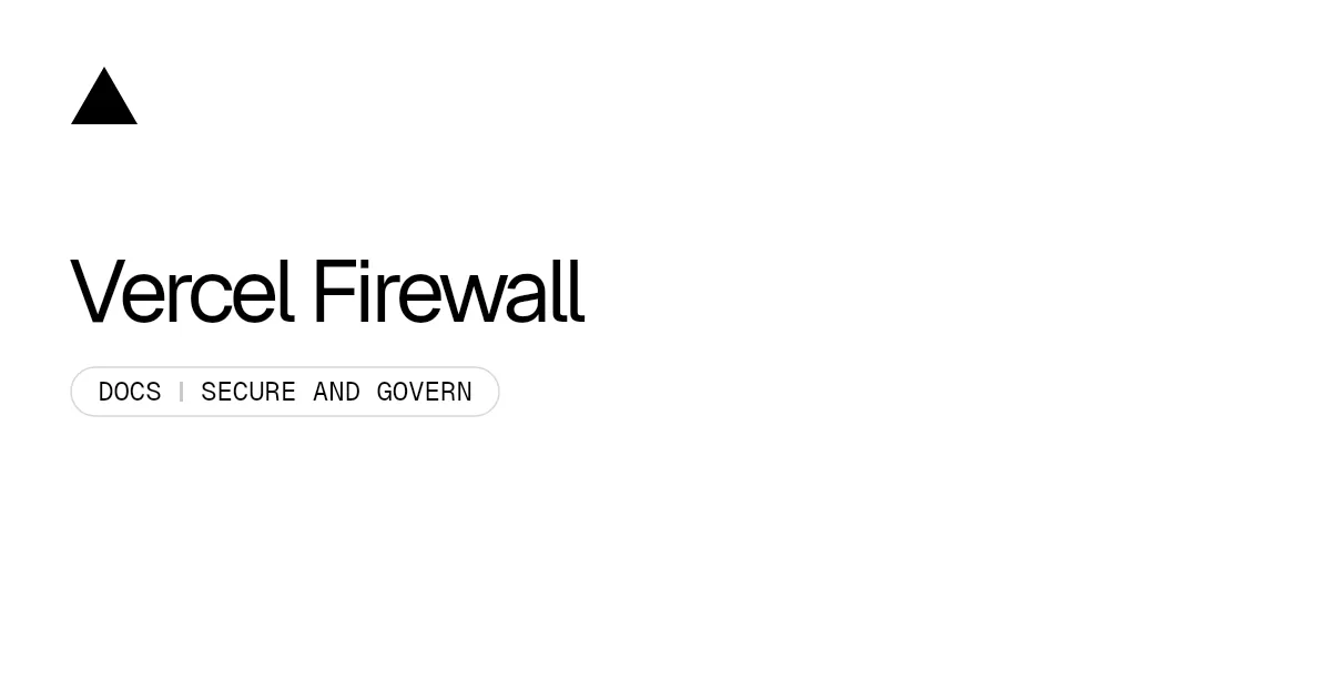 Vercel Firewall