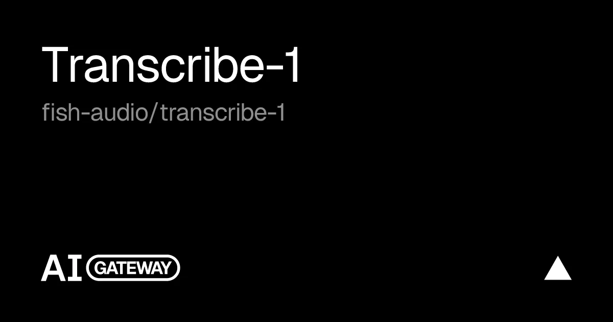 Transcribe-1 API, Pricing & Playground