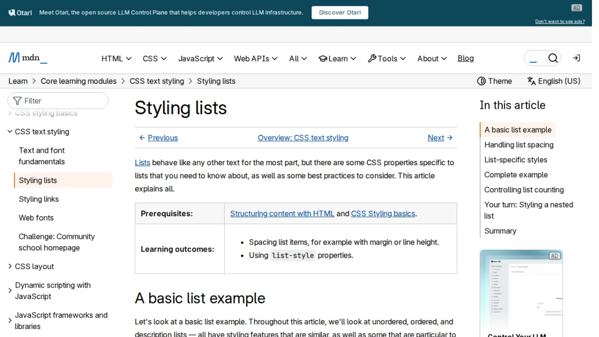 Listing