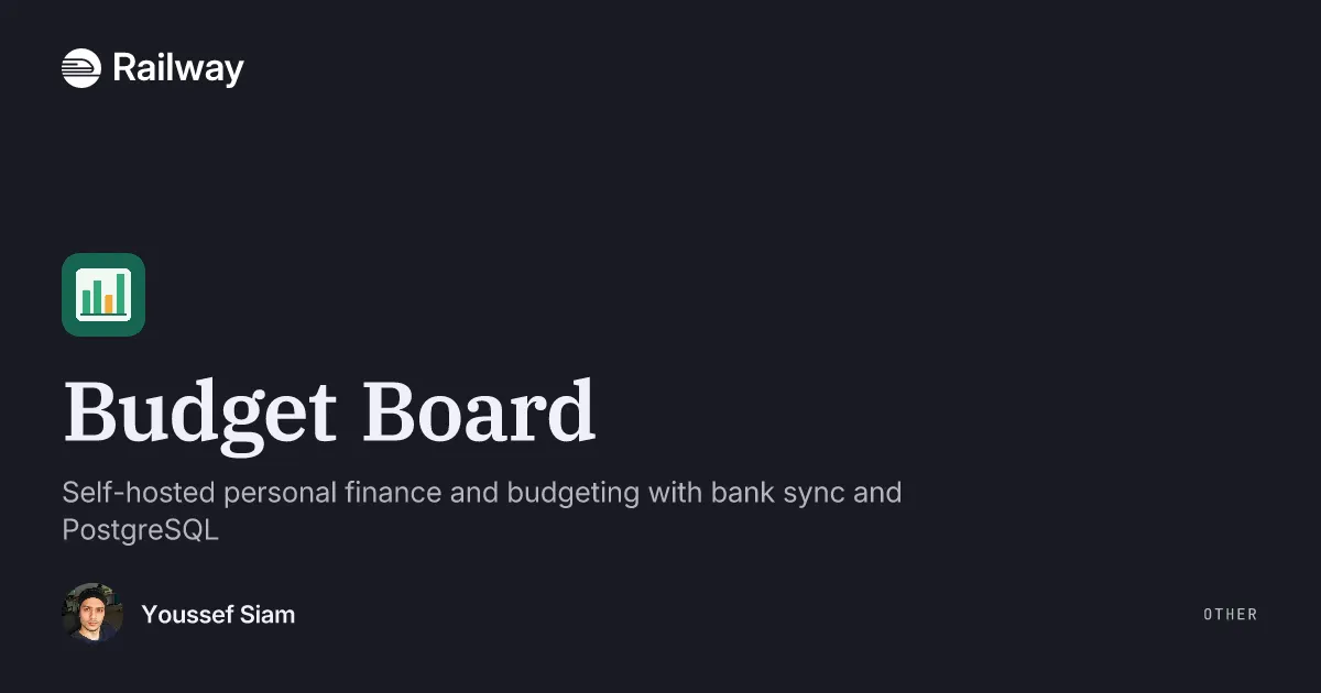 Deploy & Host Budget Board