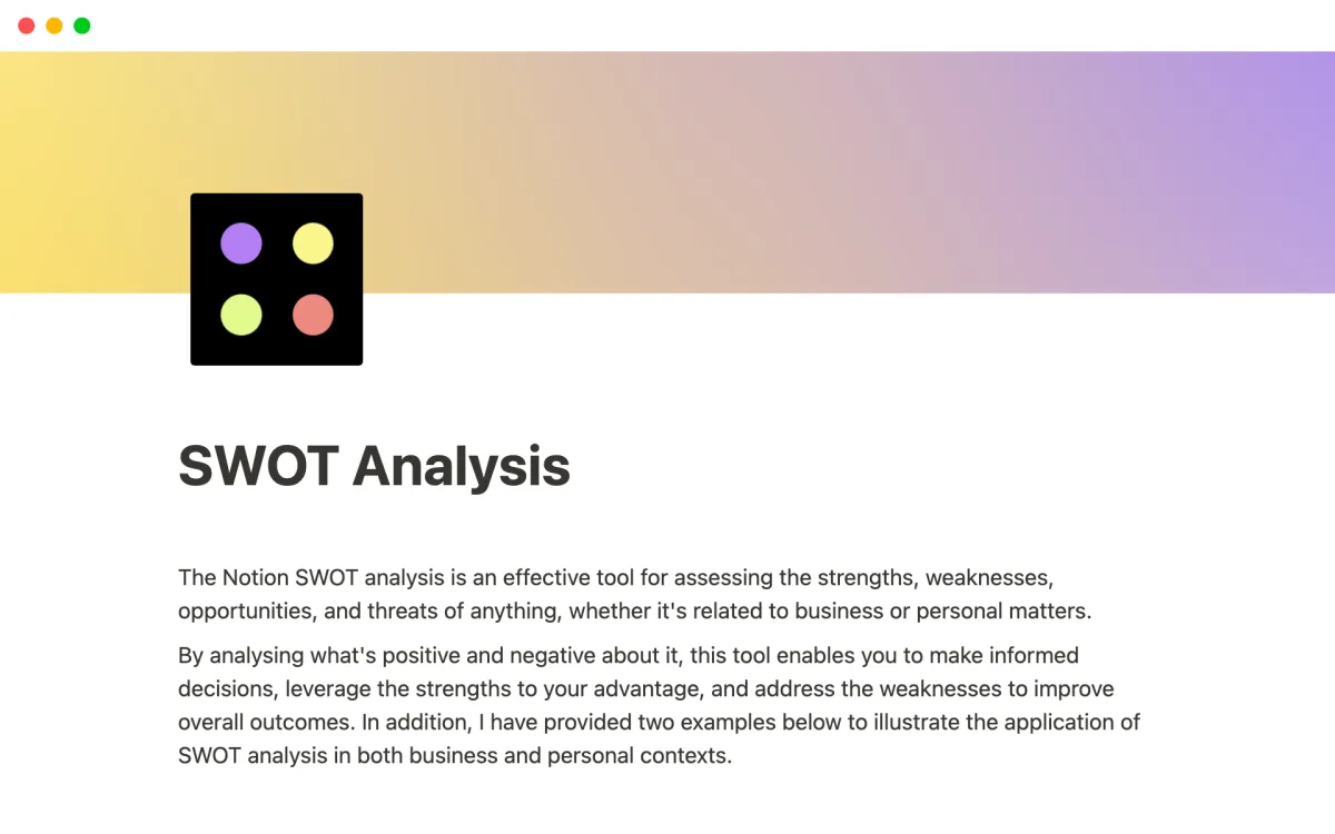 How to create a SWOT analysis: A quick guide (+ template)