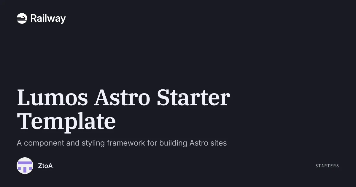 Deploy & Host Lumos Astro Starter Template