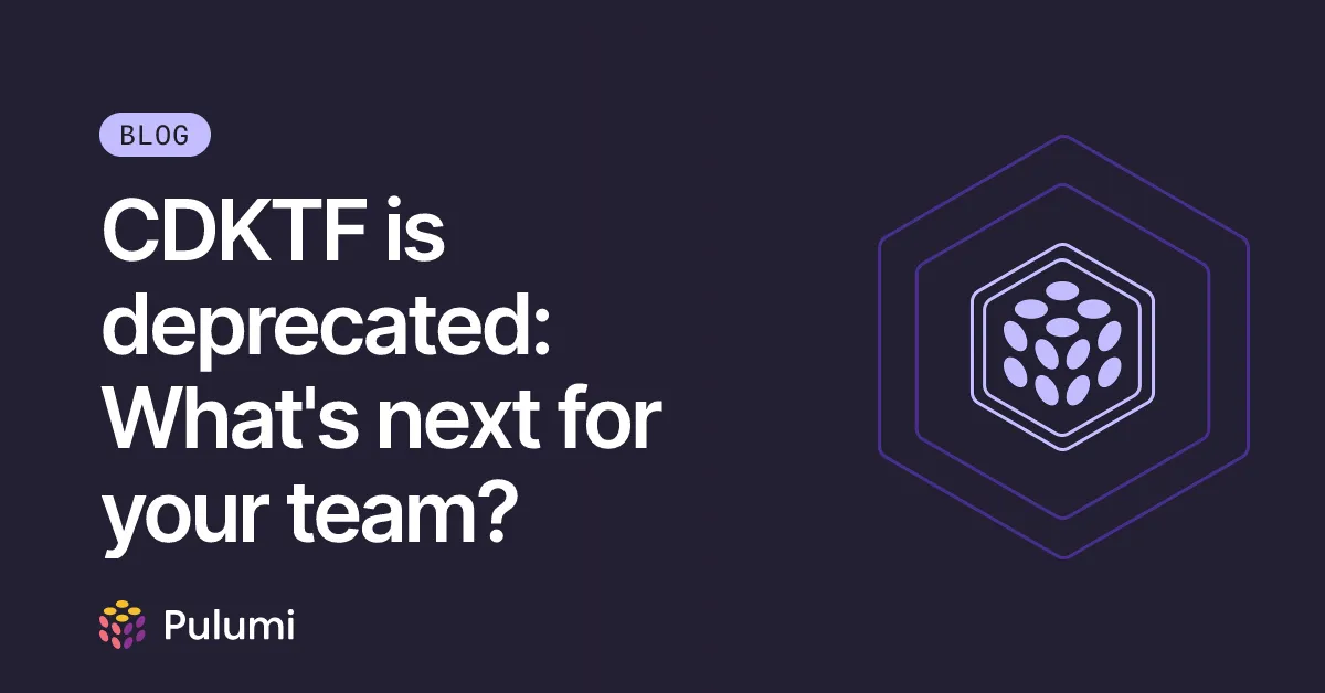 CDKTF is deprecated: What